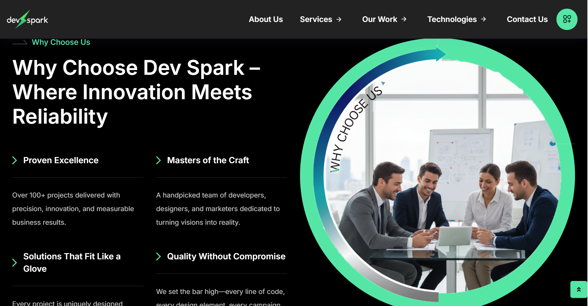 TheDevspark mobile preview